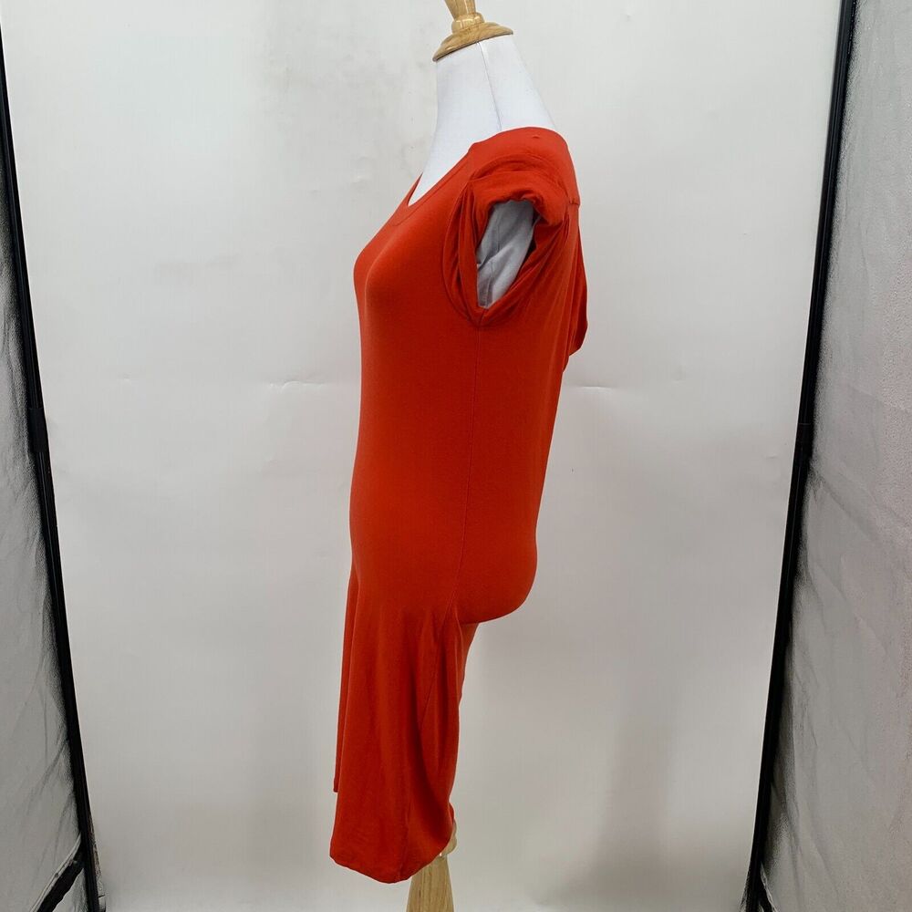 Athleta Charisma Mini Dress Womens XXS 2XS Cap Sleeve Scoop Draped Back Red - Picture 4 of 14